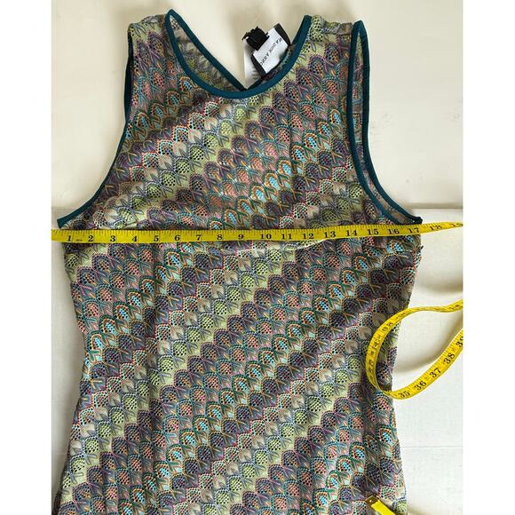 Donna Morgan Blue Multi Dress With Mini Under Dress - Picture 10 of 11